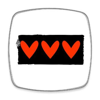 HEART. HEARTS. VALENTINE'S DAY. LOVE. LOVE. COUPLE. - Square fridge magnet - white - Front