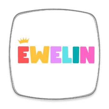 Ewelin ! Personnalisable - Magnet carré - blanc - Devant