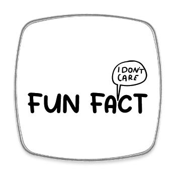 Fun Fact : I Don't Care | Funny Saying Sarcastic - Magnet carré - blanc - Devant