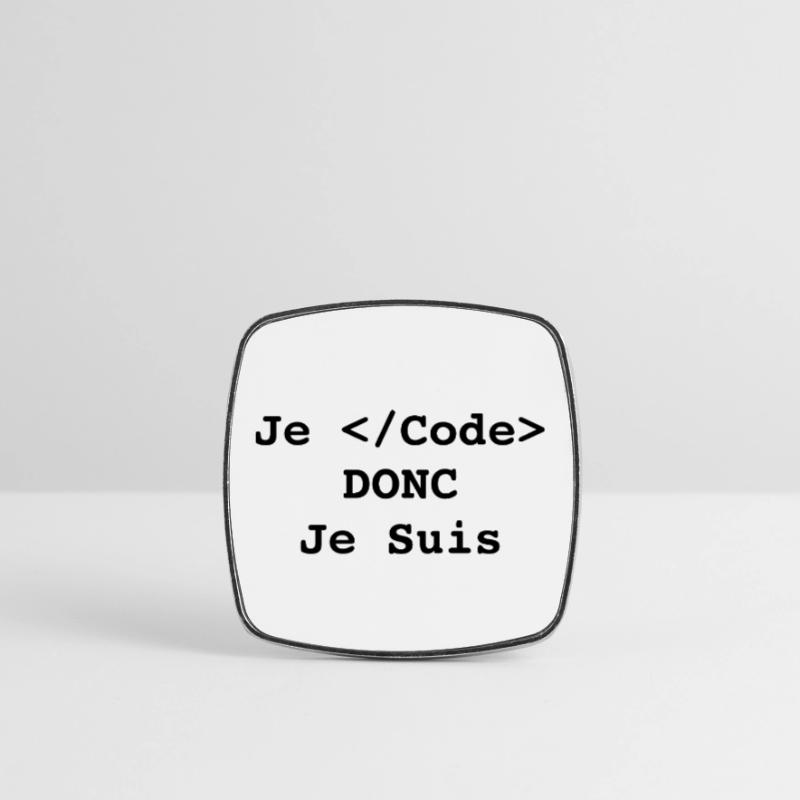 Ich programmiere, also bin ich Informatiker und Programmierer Viereckiger Kühlschrankmagnet