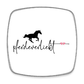 horse-loving - Square fridge magnet - white - Front
