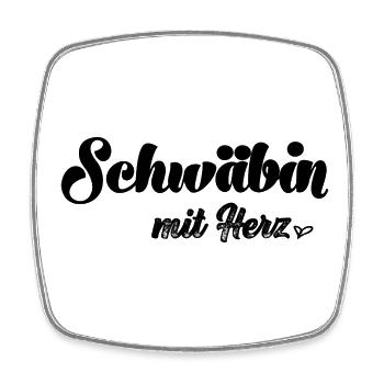 Schwäbin mit Herz Spätzle Schwäbisch Schwaben - Viereckiger Kühlschrankmagnet - Weiß - Vorne