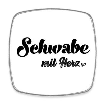 Schwabe mit Herz Spätzle Schwäbisch Schwaben - Viereckiger Kühlschrankmagnet - Weiß - Vorne