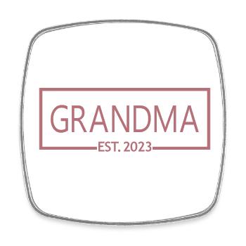 Grandma Est. 2023, Grandma To Be, Pregnancy Reveal - Square fridge magnet - white - Front