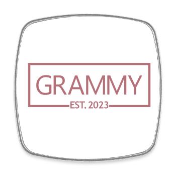 Grammy Est. 2023, Oma To Be, Schwangerschaft Enthüllung - Viereckiger Kühlschrankmagnet - Weiß - Vorne