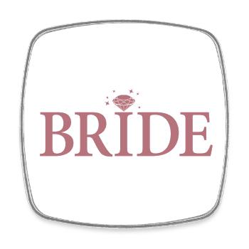 Cool Bride Matching Couple Engagement Wedding - Square fridge magnet - white - Front
