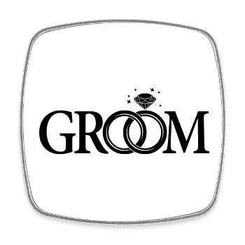 Groom Cool Matching Couple Wedding Party Mariage - Magnet carré - blanc - Devant