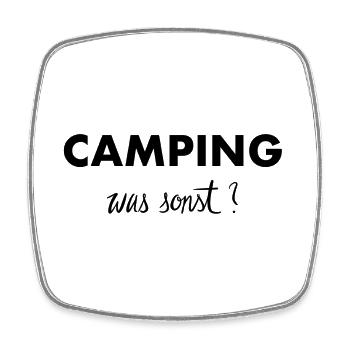 Camping was sonst - Viereckiger Kühlschrankmagnet - Weiß - Vorne