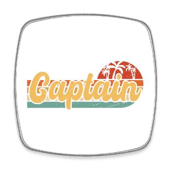 Captain Gift - Square fridge magnet - white - Front