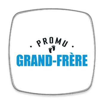 Promu Grand Frère Annonce Grossesse - Magnet carré - blanc - Devant