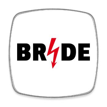 Bride Flash (Hen Night Party / 2C / POS) - Square fridge magnet - white - Front
