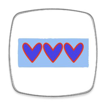HEART. HEARTS. VALENTINE'S DAY. LOVE. LOVE. COUPLE. - Square fridge magnet - white - Front