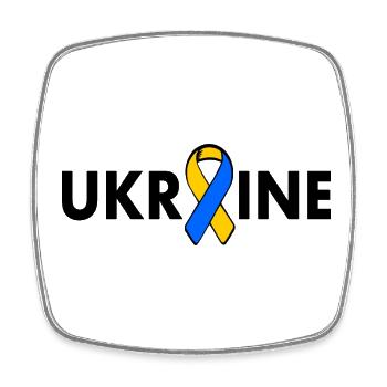Ukraine - Viereckiger Kühlschrankmagnet - Weiß - Vorne