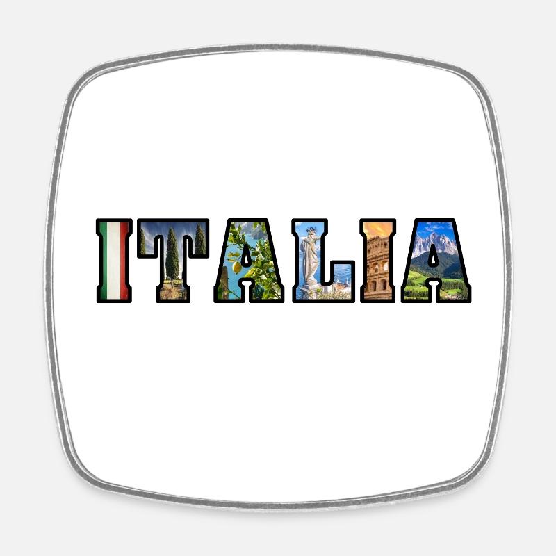 Italia Design - Magnet carré - blanc