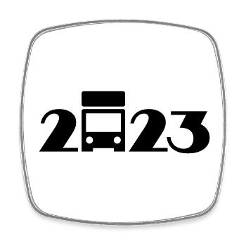 Truck Driver, Trucker, Truck Driver 2023 - Square fridge magnet - white - Front
