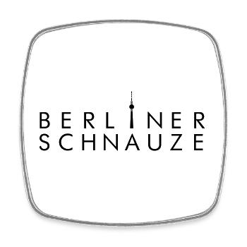 Berliner Schnauze - Viereckiger Kühlschrankmagnet - Weiß - Vorne