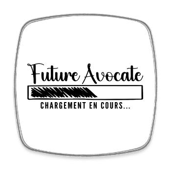 Future Avocate -Cadeau Future Avocate - Magnet carré - blanc - Devant