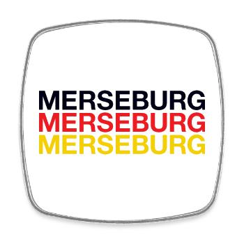MERSEBURG - Viereckiger Kühlschrankmagnet - Weiß - Vorne
