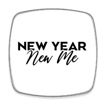 Neujahr Neues Ich - Viereckiger Kühlschrankmagnet - Weiß - Vorne