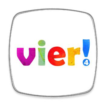 VIER 4 JAHRE JUNGE 4. GEBURTSTAG - Viereckiger Kühlschrankmagnet - Weiß - Vorne