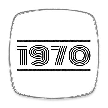 1970er Jahre Vintage 1970er Jahre 55. Jubiläum 1970er Retro 1970er Jahre - Viereckiger Kühlschrankmagnet - Weiß - Vorne