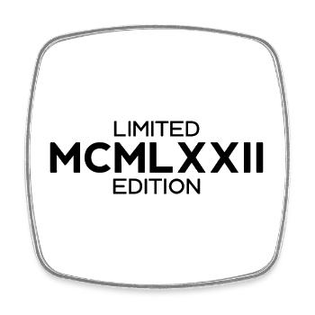 LIMITED EDITION 1972 MCMLXXII 54TH BIRTHDAY - Square fridge magnet - white - Front