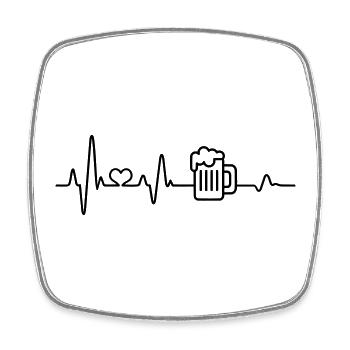 Amateurs de bière Buveurs de bière Cadeau Bière Mug Bière - Magnet carré - blanc - Devant