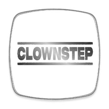 Clownstep DNB Drum n Bass Junglist - Square fridge magnet - white - Front