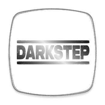 Darkstep Junglist DNB Drum and Bass - Square fridge magnet - white - Front
