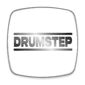 Drumstep DNB Drum n Bass Junglist Drum and Bass - Square fridge magnet - white - Front