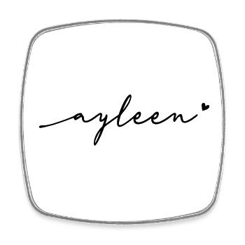 Ayleen Cursive Name - Square fridge magnet - white - Front