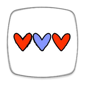 VALENTINSTAG. Junggesellinnenabschied. ICH LIEBE DICH. ICH LIEBE DICH. LIEBE - Viereckiger Kühlschrankmagnet - Weiß - Vorne