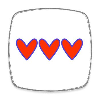 MOM. MOTHER'S DAY. HEART. FEAST. HAPPY BIRTHDAY - Square fridge magnet - white - Front