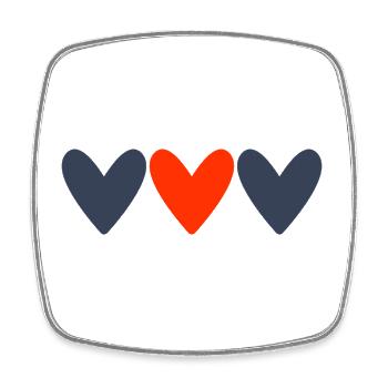 FROHER VATERTAG. PAPA. VATERTAG. VATER - Viereckiger Kühlschrankmagnet - Weiß - Vorne