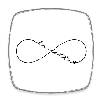 Charlotte Name Infinity Symbol - Square fridge magnet - white - Front