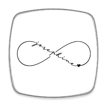 Joséphine Nom Symbole de l’Infini - Magnet carré - blanc - Devant