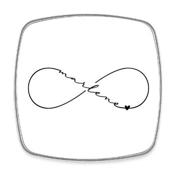 Marlene Name Infinitysymbol - Viereckiger Kühlschrankmagnet - Weiß - Vorne