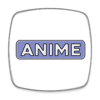 Anime Skateboard Otaku Car Slap - Magnet carré - blanc - Devant