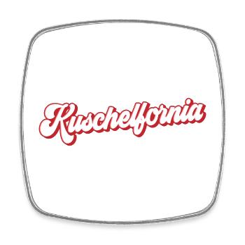Kuschelfornia Kuschelig | Farben änderbar - Viereckiger Kühlschrankmagnet - Weiß - Vorne