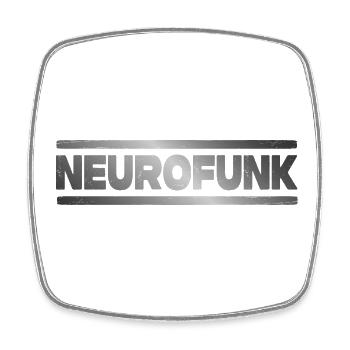 Neurofunk DNB Drum n Bass Junglist - Square fridge magnet - white - Front