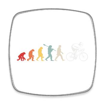 Evolution des Radsports - Viereckiger Kühlschrankmagnet - Weiß - Vorne