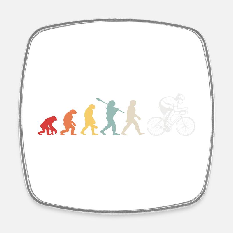 Evolution du cyclisme - Magnet carré - blanc