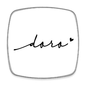 Doro Schreibschrift Name - Viereckiger Kühlschrankmagnet - Weiß - Vorne