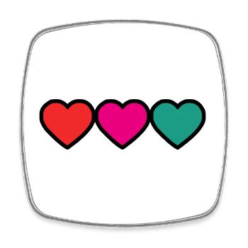 MERCI. MAÎTRESSE. MAÎTRE. COEUR. MERCI MAÎTRESSE. - Magnet carré - blanc - Devant