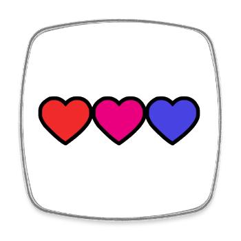 COEUR. MERCI. MAÎTRESSE. MAÎTRE. MERCI MAÎTRESSE. - Magnet carré - blanc - Devant