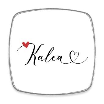 Kalea Nom Prénom Calligraphie Coeur - Magnet carré - blanc - Devant
