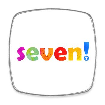 SEVEN 7 YEARS 7TH BIRTHDAY - Square fridge magnet - white - Front