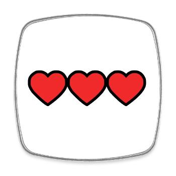 MERCI. MAÎTRESSE. COEUR. MAÎTRE. MERCI MAÎTRESSE. - Magnet carré - blanc - Devant