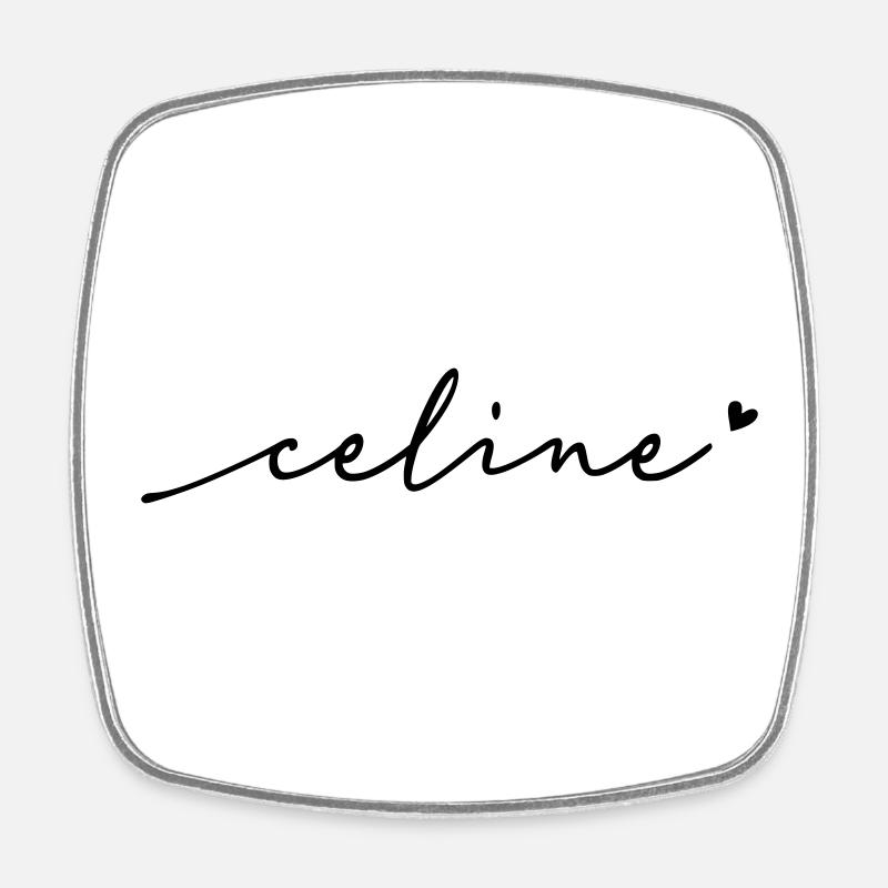 Nom cursif de Céline - Magnet carré - blanc