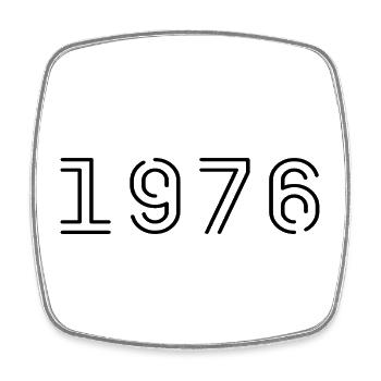 1976 Retro 1976 Gift 1976 Vintage 1976 - Square fridge magnet - white - Front